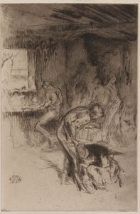 De kleine smederij, Liverpool door James Abbott McNeill Whistler