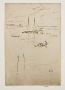 De Kleine Lagune, uit de Twaalf Etsen, ook bekend als de Eerste Venetië Set door James McNeill Whistler