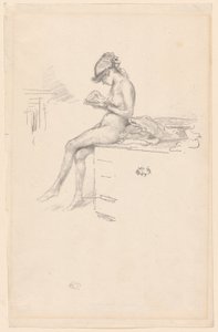 Het kleine naaktmodel, lezend door James Abbott McNeill Whistler