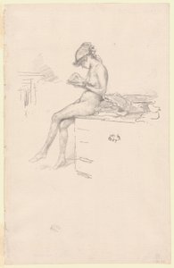 Het Kleine Naakte Model, Lezend door James Abbott McNeill Whistler