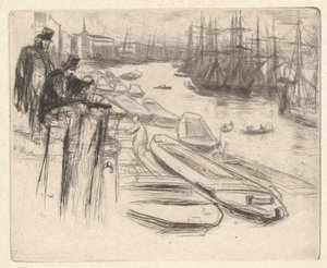 Het kleine zwembad, uit de Thames Set (Een serie van zestien etsen van scènes aan de Theems en andere onderwerpen) door James Abbott McNeill Whistler