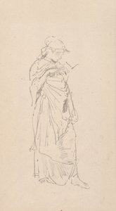 De roman - lezend meisje door James McNeill Whistler