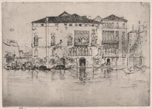 De paleizen, uit de Eerste Venetië Set (Venetië, Een Serie van Twaalf Etsen)