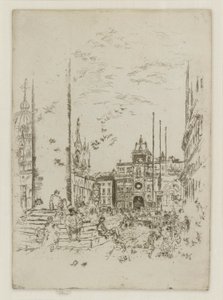 De Piazzetta, uit de Eerste Venetië Set (Venetië, Een Serie van Twaalf Etsen) door James Abbott McNeill Whistler