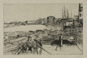 Het zwembad door James Abbott McNeill Whistler