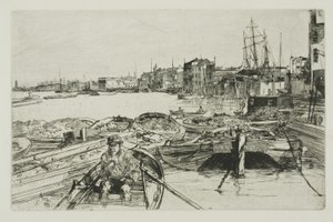 Het zwembad door James Abbott McNeill Whistler