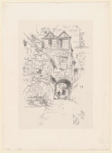 Het huis van de priester, Rouen door James McNeill Whistler