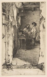 De lompenverzamelaarsters (lompenrapers, Quartier Mouffetard, Parijs)