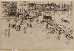 De Riva door James Abbott McNeill Whistler