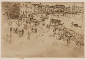 De Riva door James Abbott McNeill Whistler