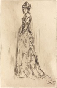 De zijden jurk door James Abbott McNeill Whistler