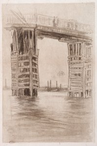 De lange brug door James McNeill Whistler