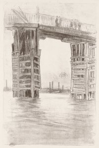De lange brug door James McNeill Whistler
