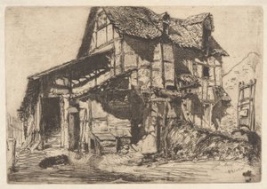 Het Onveilige Huurhuis, uit de Franse Set door James Abbott McNeill Whistler