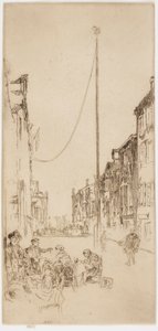 De Venetiaanse Mast door James Abbott McNeill Whistler
