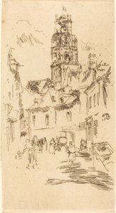 Tour St. Antoine, Loches door James Abbott McNeill Whistler