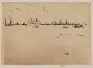 Troepenschepen door James Abbott McNeill Whistler