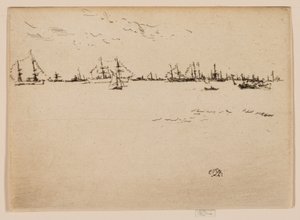 Troepschepen door James McNeill Whistler