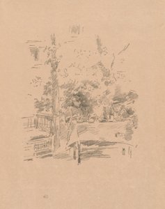 Tête-à-tête in de tuin door James Abbott McNeill Whistler