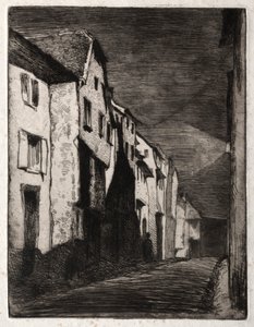 Twaalf etsen uit de natuur:  Straat in Saverne door James McNeill Whistler
