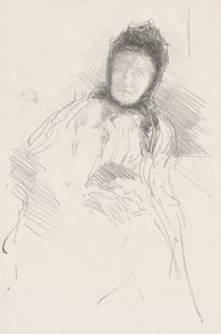 Onafgewerkte schets van Lady Haden door James Abbott McNeill Whistler