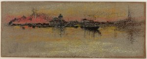 Venetië: Zonsopgang bij de Rialto door James Abbott McNeill Whistler