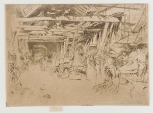 Wagenmaker door James Abbott McNeill Whistler