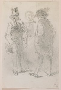 Whistler met vrienden door James Abbott McNeill Whistler