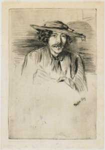 Whistler met een hoed door James Abbott McNeill Whistler