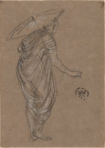 Vrouw met Parasol door James Abbott McNeill Whistler