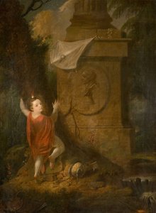Advertentie van de Kunstenaar - Cherub met Vlieger bij Monument door James Millar