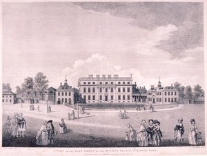 Oostelijke voorzijde van Buckingham House, Westminster, Londen, 1796