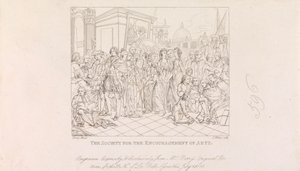 Ontwerpen voor de Grote Kamer van de Society of Arts (4 van 1 blad) door James Mitan