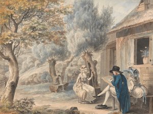 De Kunstenaar Schetst Juffrouw de St. Legier als Herderin