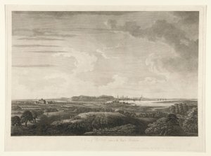 Een Uitzicht op Boston genomen op de weg naar Dorchester door James Newton