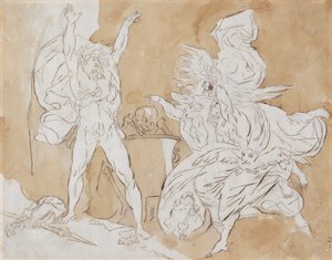 Macbeth en de heksen door James Northcote