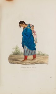 Een Chippeway-vrouw en kind, uit de Aboriginal Portfolio