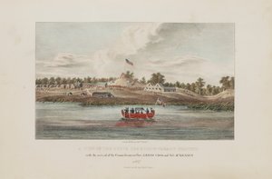 Uitzicht op de Butte Des Morts Treaty Ground; met de aankomst van de commissarissen Gov. Lewis Cass en Col. McKenny, uit de Aboriginal Portfolio door James Otto Lewis