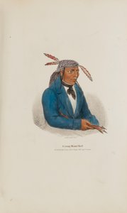 Een jong opperhoofd uit Miami, uit de Aboriginal Portfolio door James Otto Lewis