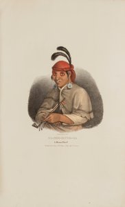 NA-SHE-MUNG-GA, een opperhoofd uit Miami, uit de Aboriginal Portfolio door James Otto Lewis