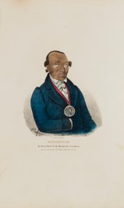 RICHARDVILLE; Het opperhoofd van de Miami stam van de Indianen, uit de Aboriginal Portfolio door James Otto Lewis