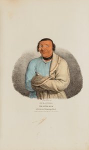 SHE-SHEBA of de kleine eend; een gevierd Winnebago opperhoofd, uit de Aboriginal Portfolio door James Otto Lewis