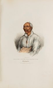 SHOUNK-CHUNK de zwarte wolf; een Winnebago opperhoofd, uit de Aboriginal Portfolio door James Otto Lewis