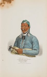 TENS-QUA-TA-WA of Degene Die De Deur Opent; Shawnese Profeet (Broer van Tecumthe), uit De Aboriginal Portfolio