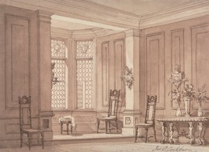 Hal in een Gotisch Landhuis