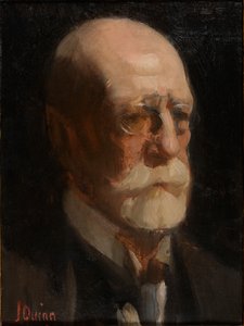 Portret van een man met een baard door James Peter Quinn