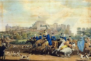 George III keert terug van de jacht door James Pollard
