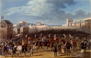 De Wedstrijd Voorbij, prent gemaakt door Charles Hunt, 1836 (aquatint) door James Pollard