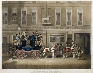 The Cambridge Teelgraph, White Horse, Fetter Lane, Londen door James Pollard