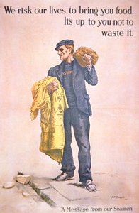 Britse WOI-poster met koopvaardijmatroos